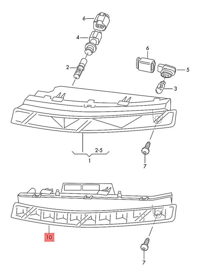 Señal de giro LED derecha original AUDI Q7 4LB 4L0953042F Foto 1 de 1