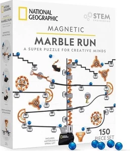 150 piece National Geographic Magnetic Marble Run STEM Building Set Puzzle * NEW - Picture 1 of 6