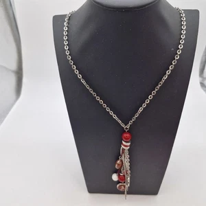 Alabama Carmesí Marea Dije Colgante Collar de Acero con Fútbol, Logo, Cadenas 40" - Imagen 1 de 13