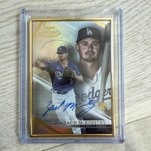 Zach McKINSTRY RC 2021 ETIQUETA DORADA ENMARCADA AUTOMÁTICA #FA-ZM LOS ANGELES DODGERS - Imagen 1 de 2