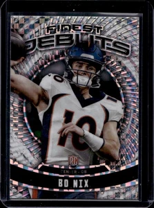 2024 Finest Bo Nix Debuts RC Checkerboard Refractor Rookie #D-6 Broncos - Picture 1 of 2