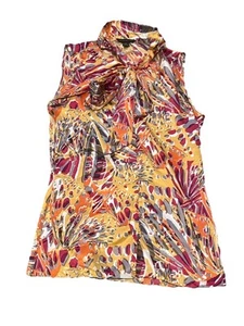Banana Republic ärmellose Bluse mit mehrfarbigem Muster Gr. XS - Bild 1 von 6