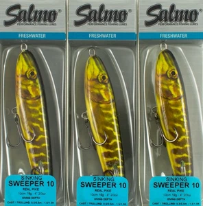 (LOT OF 3) SALMO SWEEPER 10 SINKING 2/3OZ QSE001 REAL PIKE H7252 - Picture 1 of 2