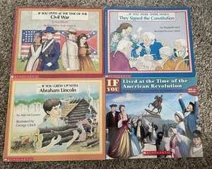 Vintage Scholastic If You Lived Buchreihe Set 4 historische amerikanische Kinder - Bild 1 von 9