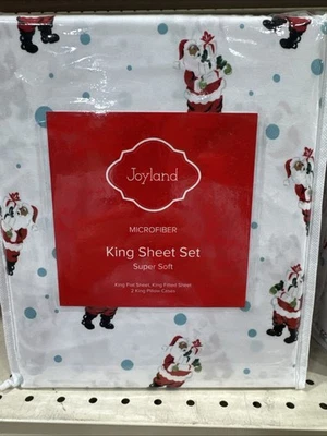 JOYLAND  King Sheet Set “Santa” Brand New - Image 1 of 3