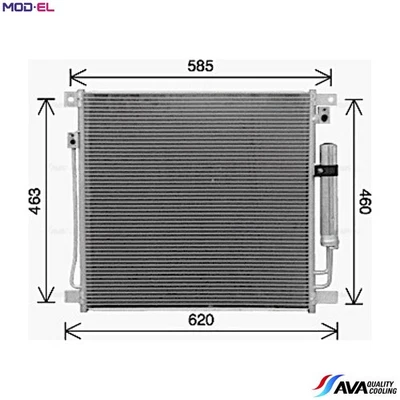 CONDENSER AIR CONDITIONING MT5285D FOR MITSUBISHI TRITON/L200 STRADA FIAT 2.4L - Image 1 of 4