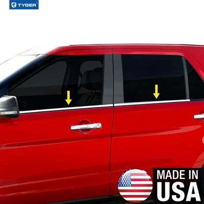 TYGER For 07-2015 Dodge Nitro 4PC Stainless Steel Chrome Window Sill Overlay Foto 1 de 2