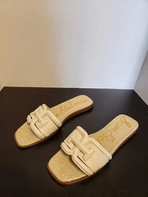 Sandalias Sam Edelman Irina Logo Emblema Slide - Marfil Talla 8 Foto 1 de 4