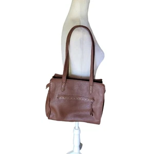 The Sak Collective Teak Alma Leather Satchel shoulder bag purse brown - Picture 1 of 11
