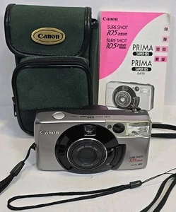 Canon Sure Shot 105 Zoom Date 35mm Point & Shoot Film Flash Tested Camera Manual - Picture 1 of 21