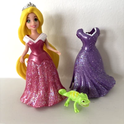 Disney Princesa Rapunzel Magia Clip En Mini Muñeca - Pascal y Vestido Extra Foto 1 de 4