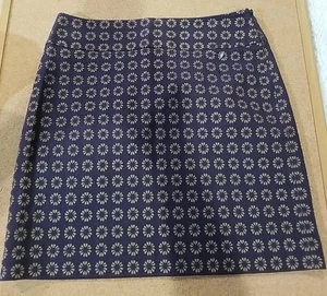 Falda Ann Taylor LOFT Floral Jacquard Cambio Elástico Talla 4 Color Marrón Nueva Sin Etiquetas - Imagen 1 de 7