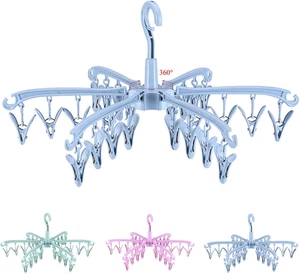 Faltbarer Trockenständer mit 24 Clips zum Trocknen Socken Dessous Babykleidung Trocknen - Bild 1 von 12