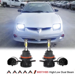 For Pontiac Sunfire 1995-2002 9007 LED Headlight High/Low Beam Bulbs Kit White - Picture 1 of 13