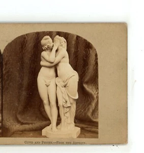 Amor & Psyche Statue Skulptur Stereoview - Bild 1 von 4