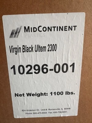 40 pounds Black Ultem 2300 ULTEM polyetherimide resin injection molding 3D Print - Image 1 of 2