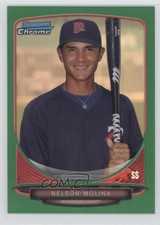 2013 Bowman Draft Draft Picks Chrome Green Refractor /75 Nelson Molina #BDPP76
