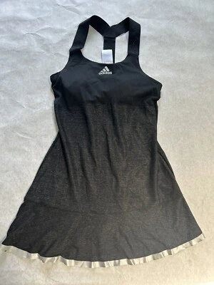 Adidas Y-Dress Glam On Tennis Dress Only NO Shorts Size S Black/Silver FT6421 - Image 1 of 4