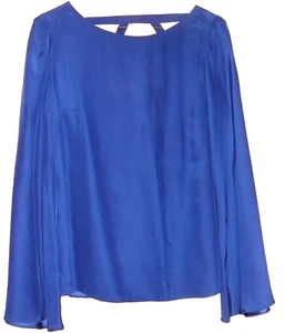 Alice and Trixie Royal Blue Silk Open Back Grayson Top Women's Blouse Size Small - Picture 1 of 11