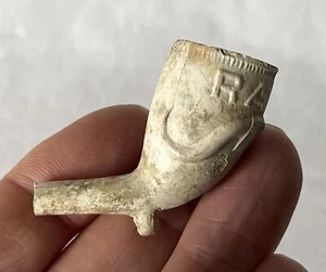 Vintage Incomplete RAOB Fraternity Clay Pipe Cutty Bowl - Stem is Mostly Missing - Picture 1 of 11