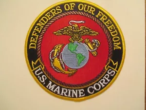 Military Patch US Marine Corps Defenders of our Freedom Sew On Free shipping - Picture 1 of 2