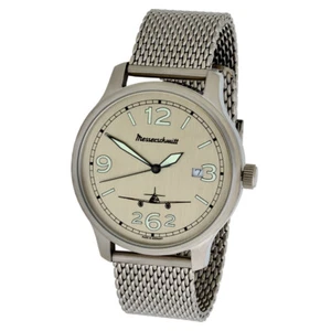 Messerschmitt Fliegeruhr Quarz ME42-ALU-M 5 ATM swiss-Ronda-Quarzwerk Edelstahl - Picture 1 of 3