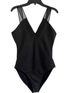 Heroine Sport Negro Body Malla Una Pieza Traje de Baño Talla Grande Cuello en V Nuevo con Etiquetas - Imagen 1 de 10
