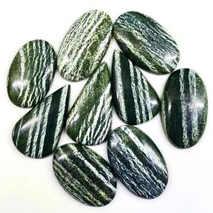 9 Pc Natural Swiss Opal/Chrysotile Serpentine 41.5-50mm Cabochon Loose Gemstones - Picture 1 of 18