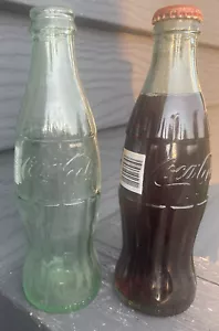 1 Death Valley & 1 Rome GA 8oz Embossed Coca-Cola Coke Bottles - Picture 1 of 2
