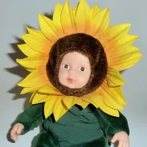 Anne Geddes Baby Sunflower 10" Plush/Bean Bag Doll Vintage 1999 - Picture 1 of 11