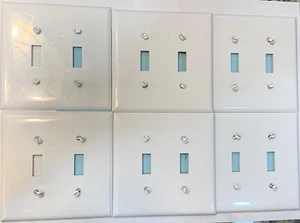 Toggle Light Switch Cover Double Switch Plate (6-Pack) w/screws - Picture 1 of 6