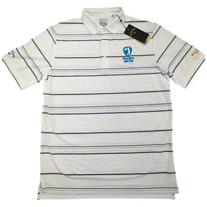NUEVO Polo Callaway Activewear Opti-Dri Hombre Talla Mediana Rayas Blanco Manga Corta - Imagen 1 de 15