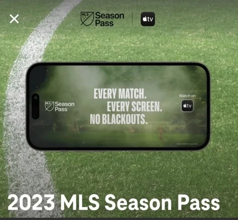 2023 MLS Season Pass Subscription MAJOR LEAGUE SOCCER WATCH EVERY GAME APPLE TV Cover