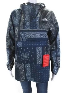 The North Face Jacket Size Small Blue Paisley Outdoors Hiking Rain Women New - Picture 1 of 8