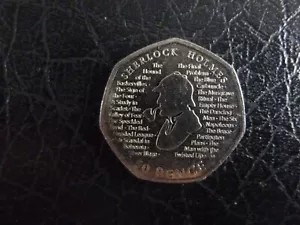 sherlock holmes 50p fifty pence coin 2019 - Picture 1 of 2