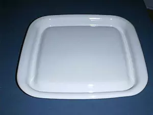 CORNING WARE Pentole MW-2 Forno a Microonde Griglia Piastra Vassoio 11 1/2 x 12" BIANCO - Foto 1 di 4