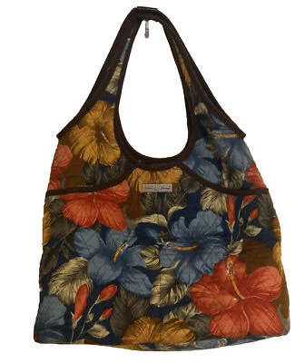 Isabella's Journey Brillante Floral Cartera Acolchada Algodón Grande Bolso de Hombro LEER Foto 1 de 4