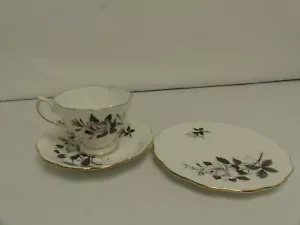 (ref288BB) Royal Albert Fine Bone China Queens Messenger Trio tazza piattino piatto - Foto 1 di 7
