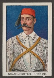 ATC A.T.C. (USA)-MILITARY SERIES 1910 (WHITE BORDER LENOX BACK)- SHOOTER GREECE - Picture 1 of 2