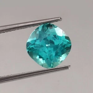 Piedra preciosa suelta de zafiro parti azul verde natural de Ceilán de 4,45 quilates 9x9 mm - Imagen 1 de 4