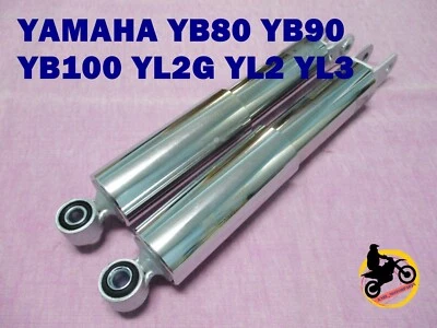Yamaha YB80 YB90 YB100 YL2 YL2G Rear Chrome Shock Set "290mm"   **nan6157** - Image 1 of 4