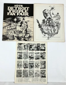 1974 Detroit Triple Fan Fair Program-Eisner Cover, Steranko Art, Golden Age Ads - Picture 1 of 11