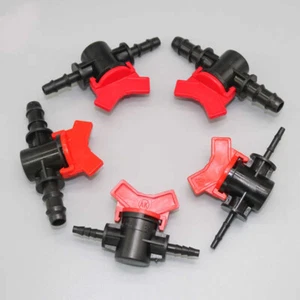 3.5/4/8~12mm Inline Tap Connector Barbed PVC Hose Tube Plastic Shut Off Valve - Picture 1 of 8