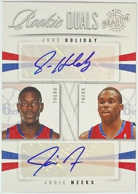 2009-10 Panini Update Rookie Duals Jrue Holiday/Jodie Meeks Auto RC #52 /99 - Image 1 of 2