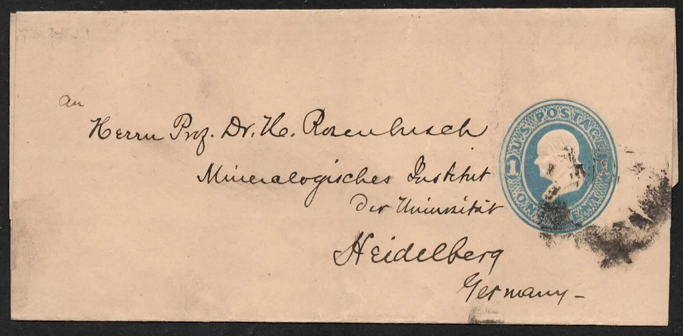 S10? UNITED STATES  US 1c postal stationery , used , posted - Image 1 of 1