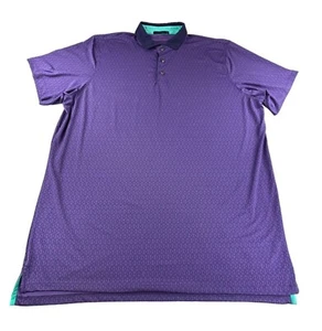 Greyson Golf Polo Shirt Mens XXL Purple Geometric Performance Top Light weight - Picture 1 of 6