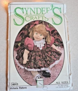 Vestido Victoria Muñeca Patrón Artesanal Syndee's en 3 Tallas Sin Cortar 10-16-21" #24013 - Imagen 1 de 4