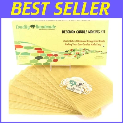 All Ages Beeswax Candle Making Kit with 10 Full-Size sheets & Cotton Wick - Image 1 of 4