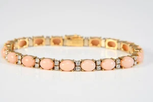 N91Y13- Gold 750 18kt Armband nat. Diamanten zus. ca. 1,44ct Achat Etui - Bild 1 von 12