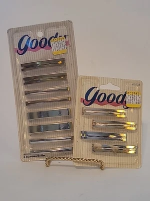 "2 juegos de pasadores ajustados Goody 1993 y 1998 de 2,5"" de metal #8924 dorado y 01732 plateado" Foto 1 de 4
